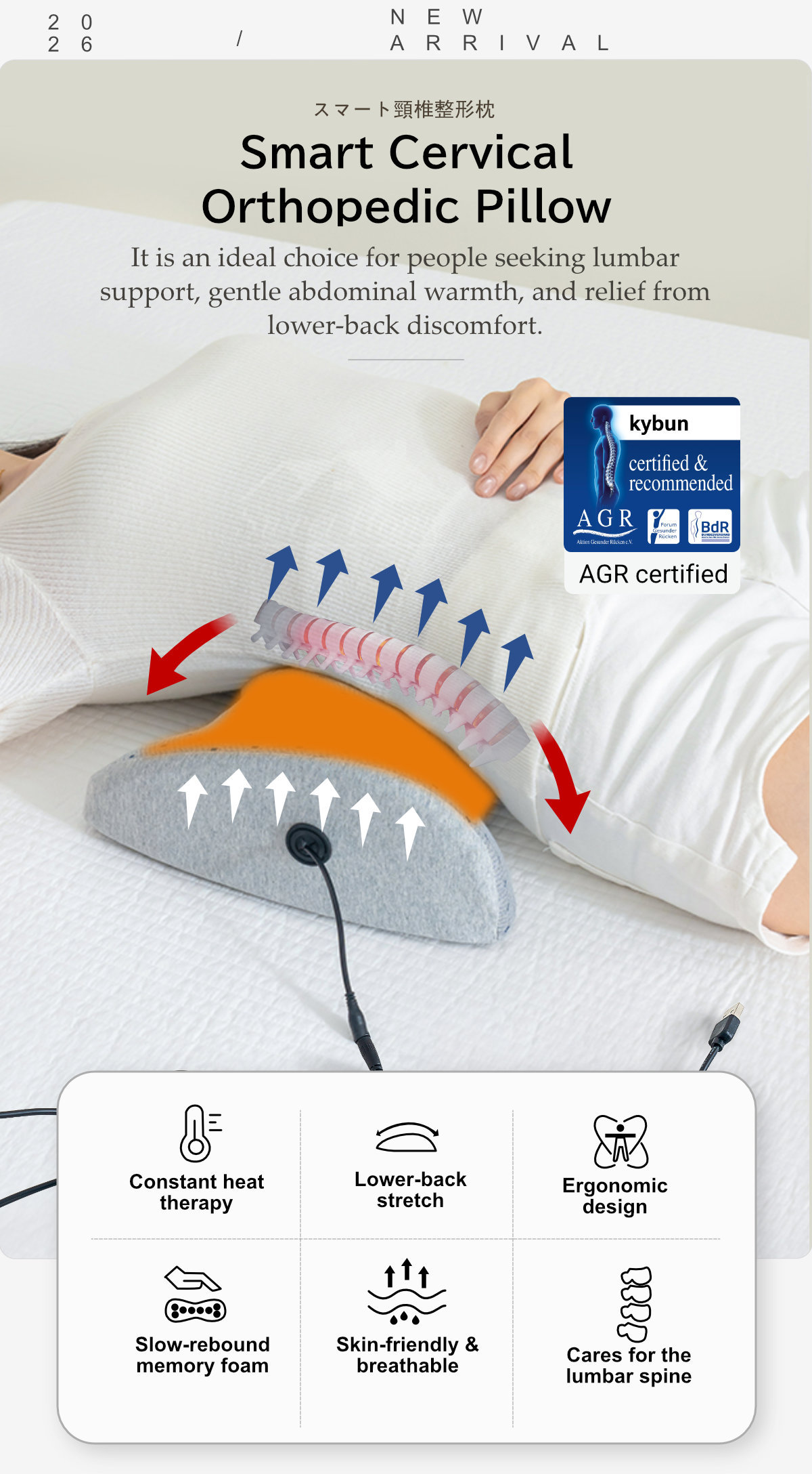 Smart Cervical Orthopedic Pillow-1